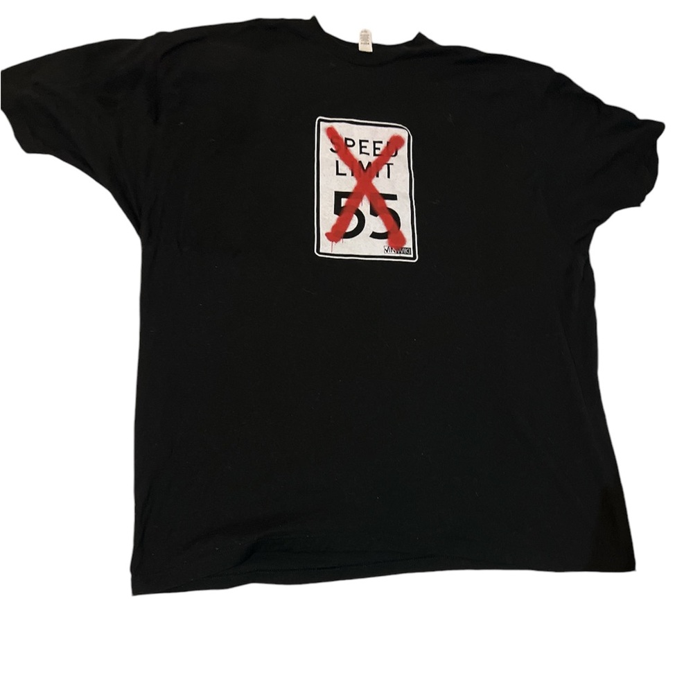 NWOT Tultex No speed limit black fun men’s t-shirt/ size XXXL - Picture 1 of 5